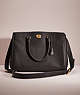 COACH®,RESTORED BROOKE CARRYALL,Polished Pebble Leather,Large,Brass/Black,Front View