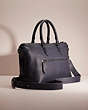 COACH®,RESTORED CARA SATCHEL,Pewter/Midnight Navy,Angle View