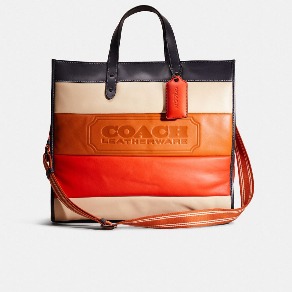 Restored Field Tote With Colorblock Quilting And Coach Badge