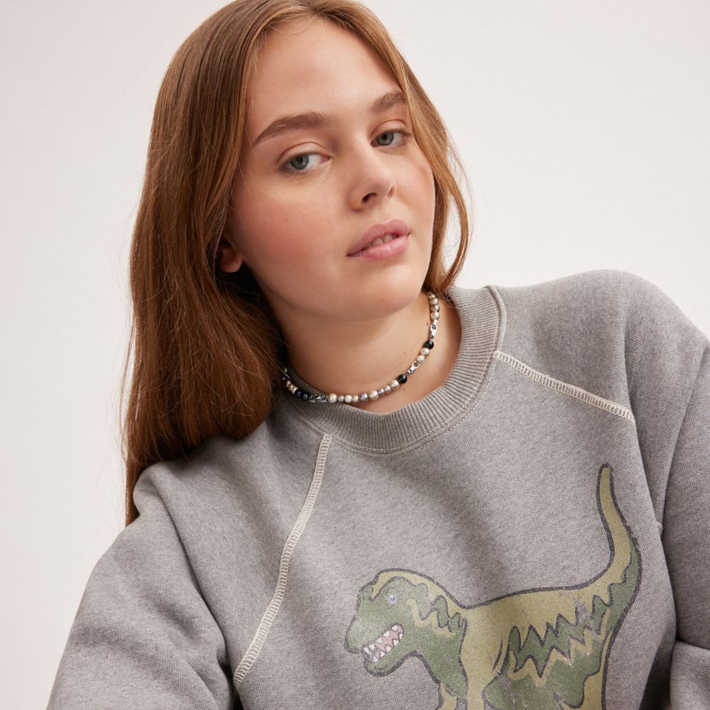 COACH®,Signature Chain Pearl Necklace,,Detail View