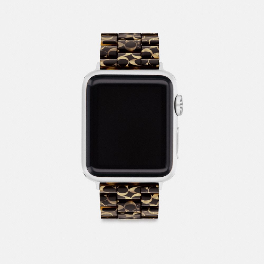 COACH®,APPLE WATCH® STRAP, 38MM, 40MM AND 41MM,Signature Tortoise,Front View