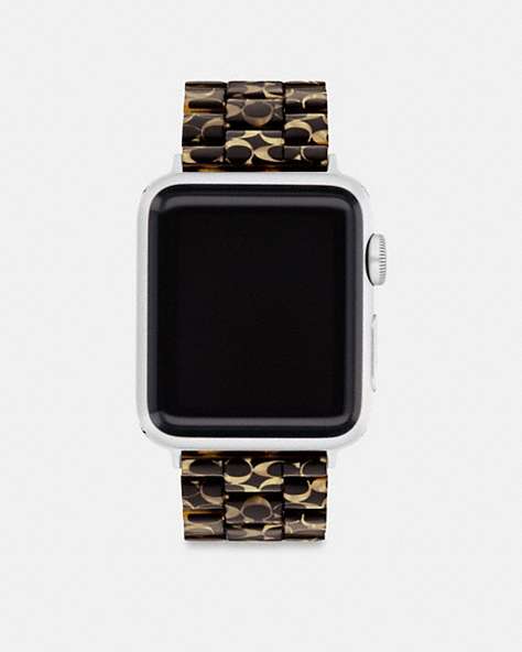 COACH®,APPLE WATCH® STRAP, 38MM, 40MM AND 41MM,Signature Tortoise,Front View