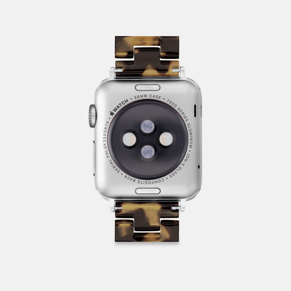 COACH®,APPLE WATCH® STRAP, 38MM, 40MM AND 41MM,Signature Tortoise,Back View