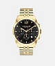 COACH®,GREYSON WATCH, 43MM,Gold,Front View