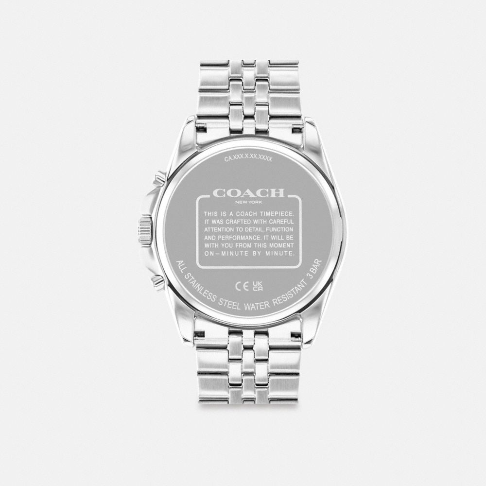 COACH®,MONTRE GREYSON, 43 MM,Bicolore,Back View