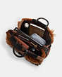 COACH®,ROGUE 39 WITH PATCHWORK,Shearling,X-Large,Pewter/Dark Multi,Inside View, Top View