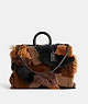 COACH®,ROGUE 39 WITH PATCHWORK,Shearling,X-Large,Pewter/Dark Multi,Front View