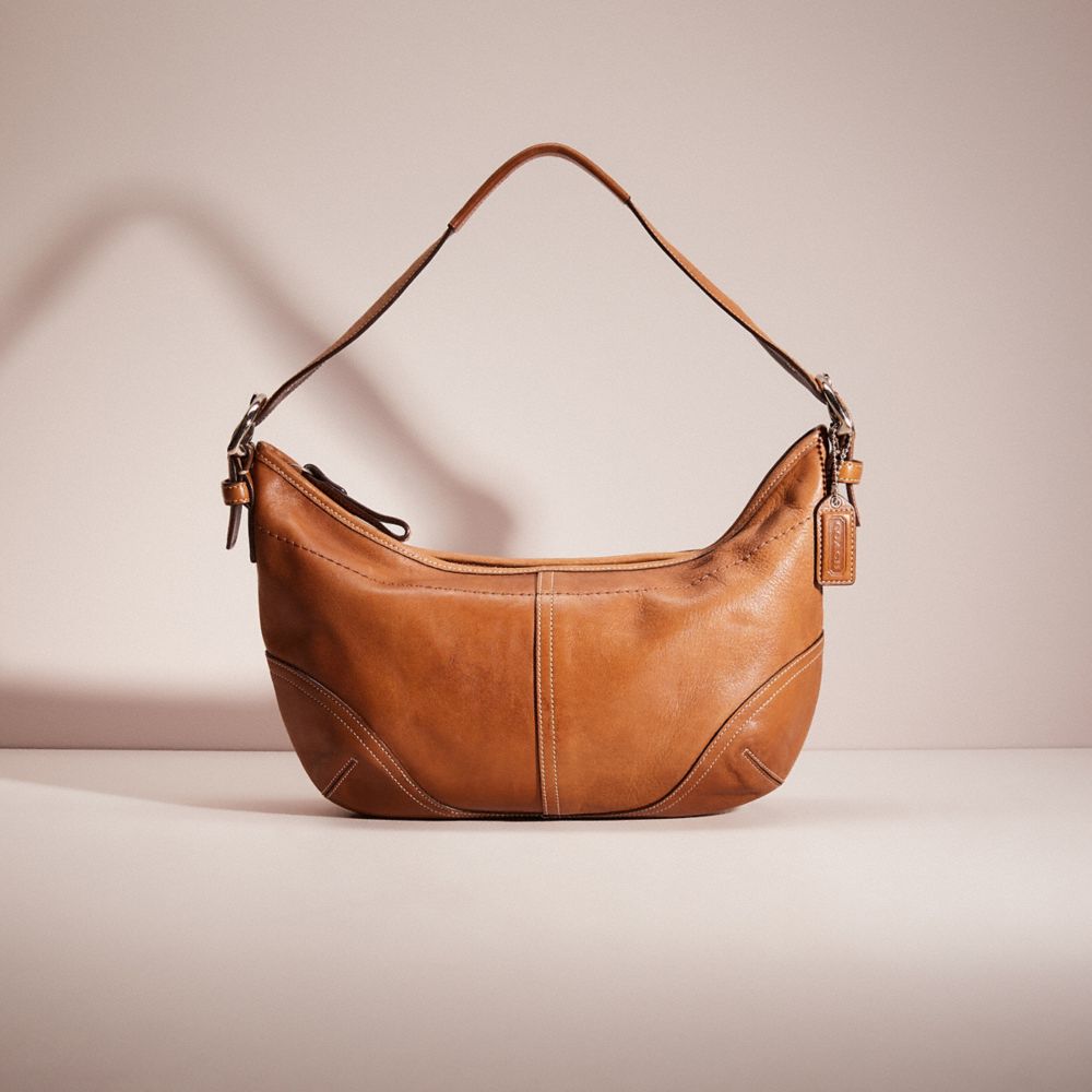 COACH®,RESTORED SOHO HOBO,Silver/Chestnut,Front View