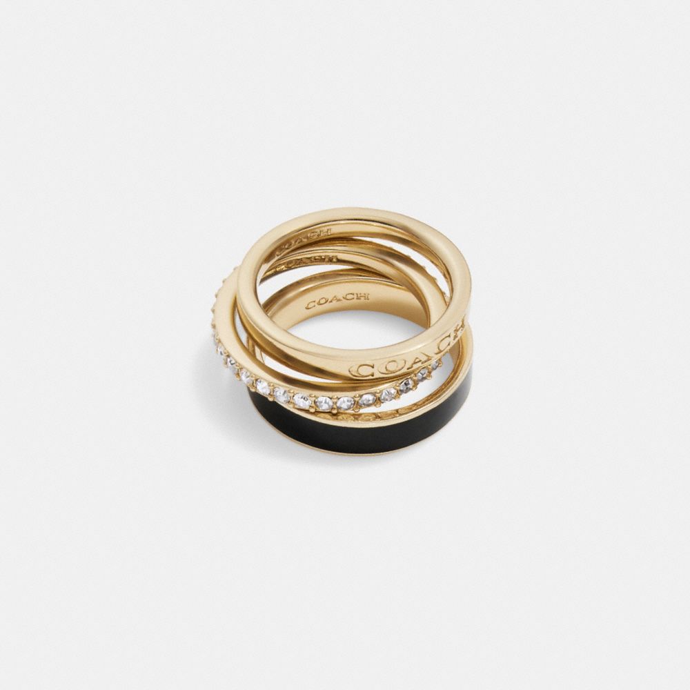 COACH®  Signature Metal Ring Set