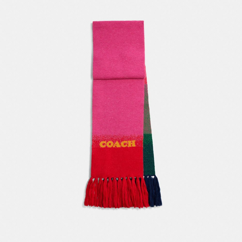 COACH®,OMBRE PRINT MUFFLER,Multi,Front View