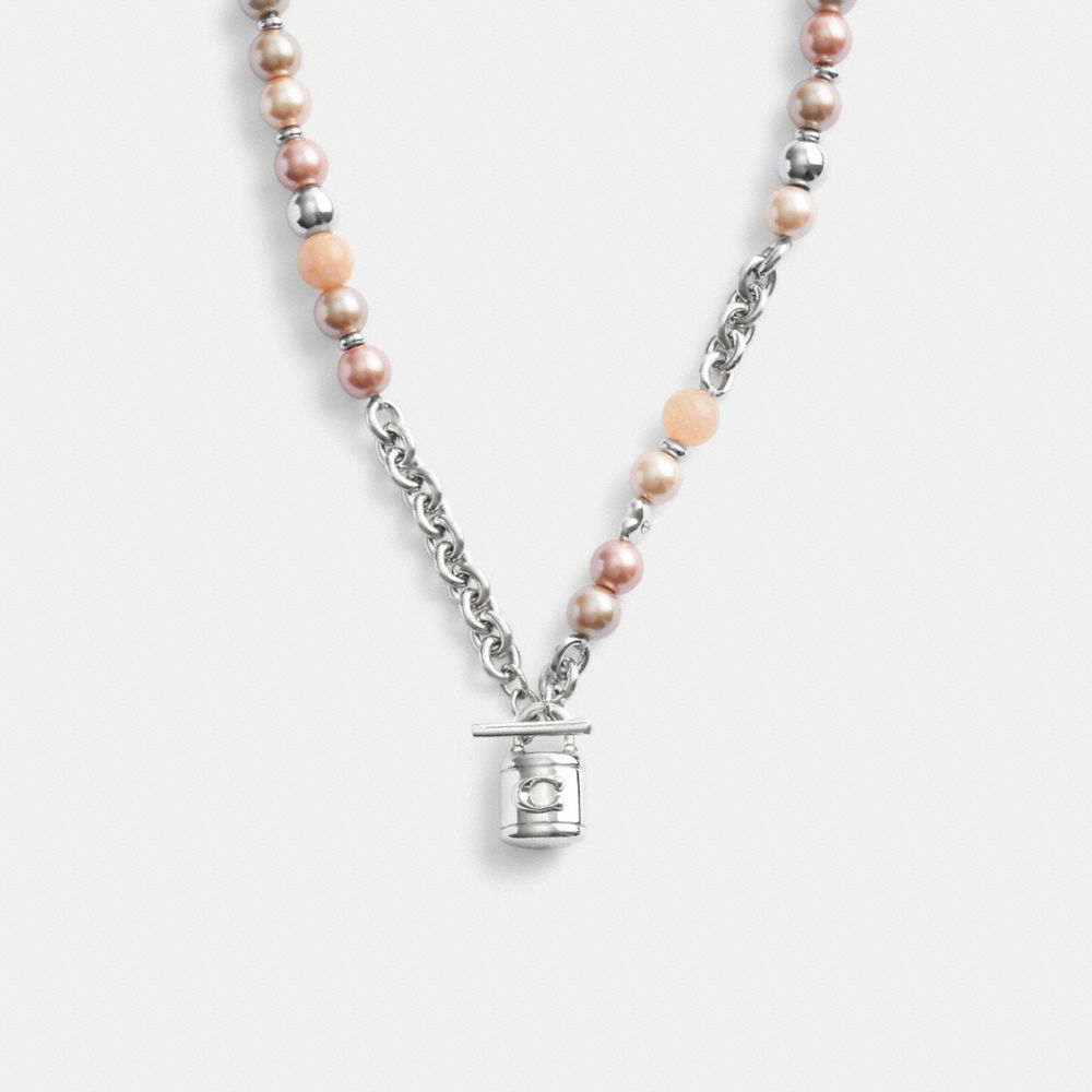 | Padlock Necklace And Pearl COACH®
