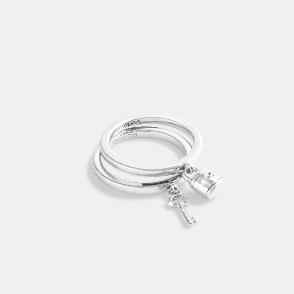 COACH®  Signature Padlock And Key Charm Bracelet