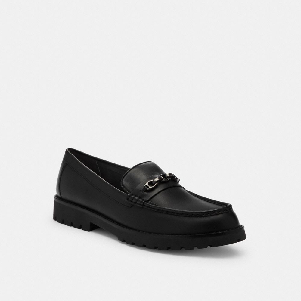 COACH®,BROOKS LOAFER,Black,Front View