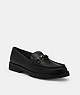 COACH®,BROOKS LOAFER,Leather,Black,Front View
