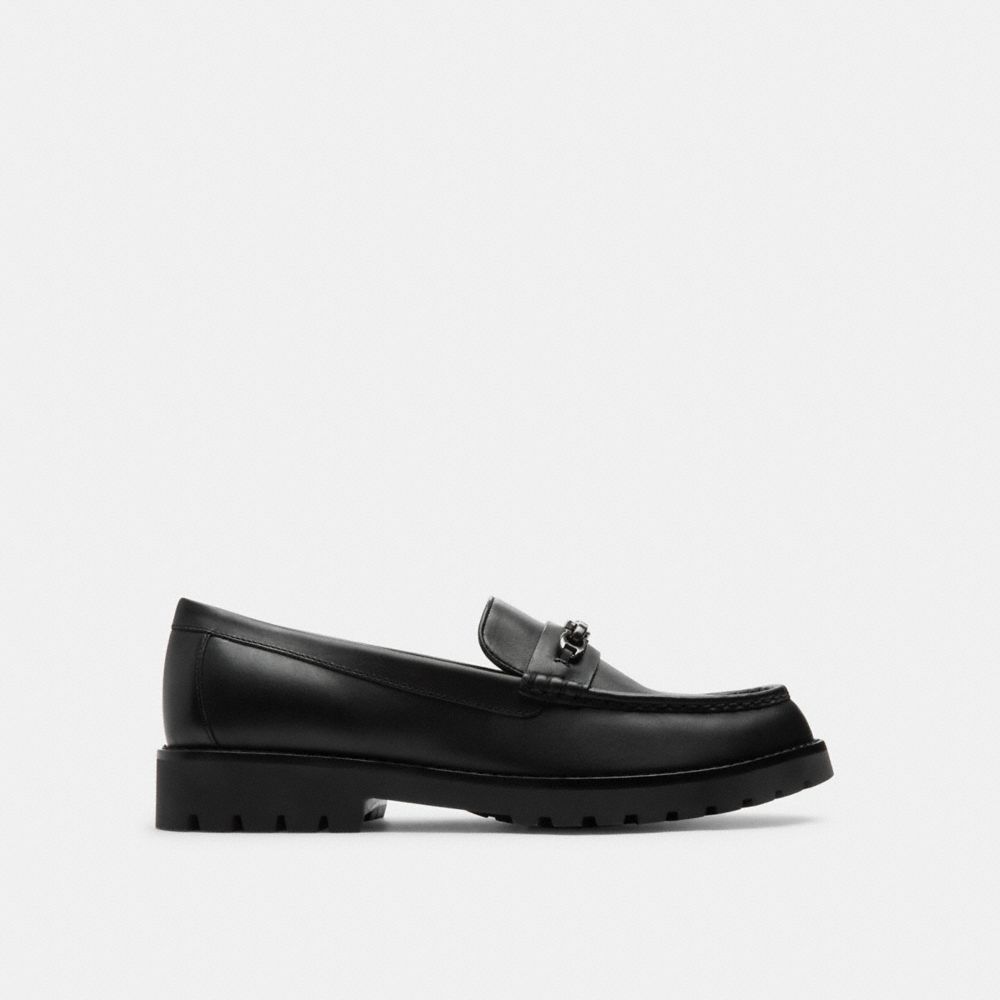 COACH®,BROOKS LOAFER,Black,Angle View