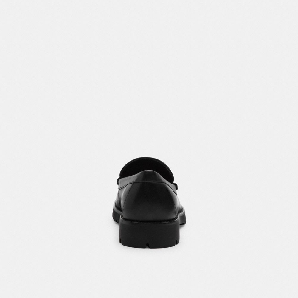 COACH®,ブルックス ローファー,レザーブーツ&シューズ,ﾌﾞﾗｯｸ