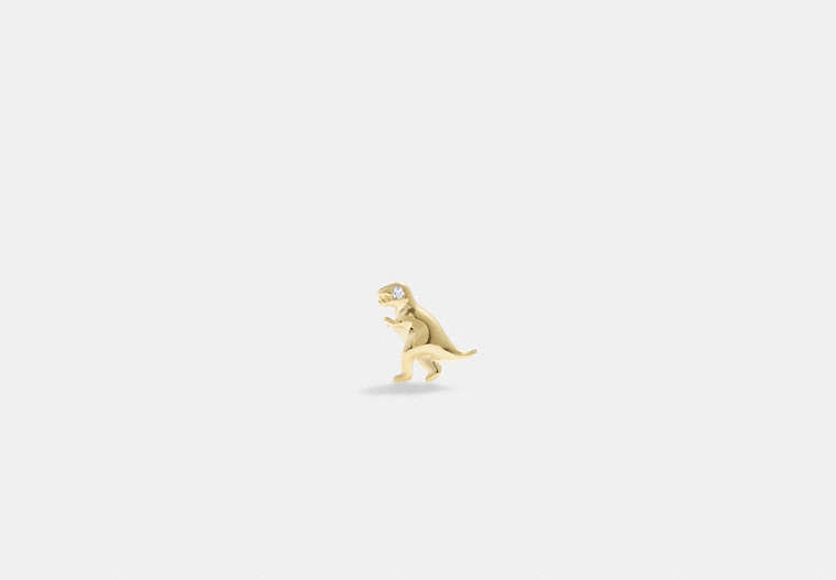COACH®,14K GOLD REXY SINGLE STUD EARRING,14 K Gold,Gold,Front View image number 0