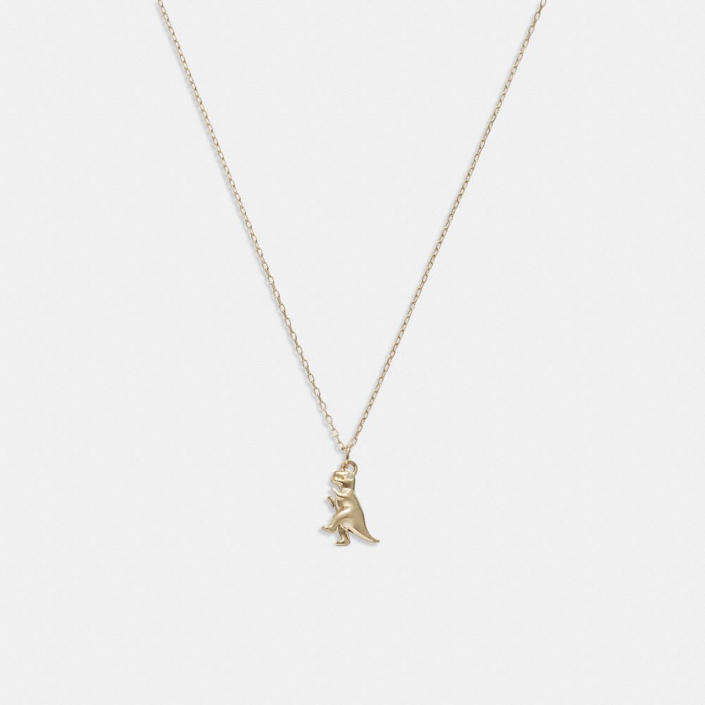 14 K Gold Rexy Pendant Necklace