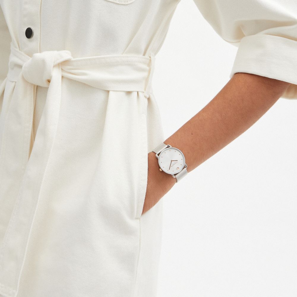 COACH®,MONTRE ELLIOT, 36 mm,Acier inoxydable,Detail View