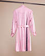 COACH®,RESTORED ABSTRACT JACQUARD DRAPE BELTED DRESS,Pink,Back View