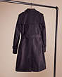 COACH®,RESTORED TRENCH COAT,cotton,Black,Back View