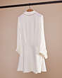 COACH®,RESTORED RUFFLE BIB DRESS,Cream,Back View