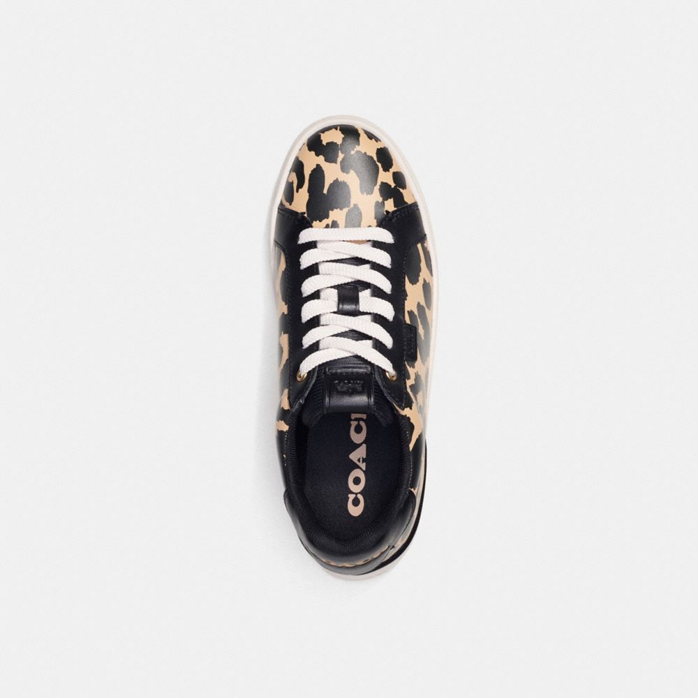 Coach Women's Lowline Printed Leather Sneaker, Zebra