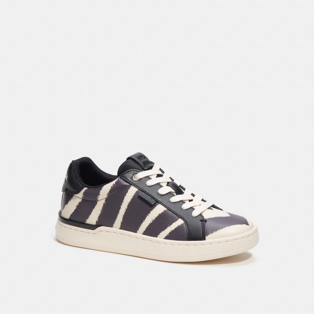 REPLAY Bring Print Leather Sneakers - White