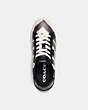 COACH®,LOWLINE LOW TOP SNEAKER WITH PRINT,Leather,Zebra,Inside View,Top View