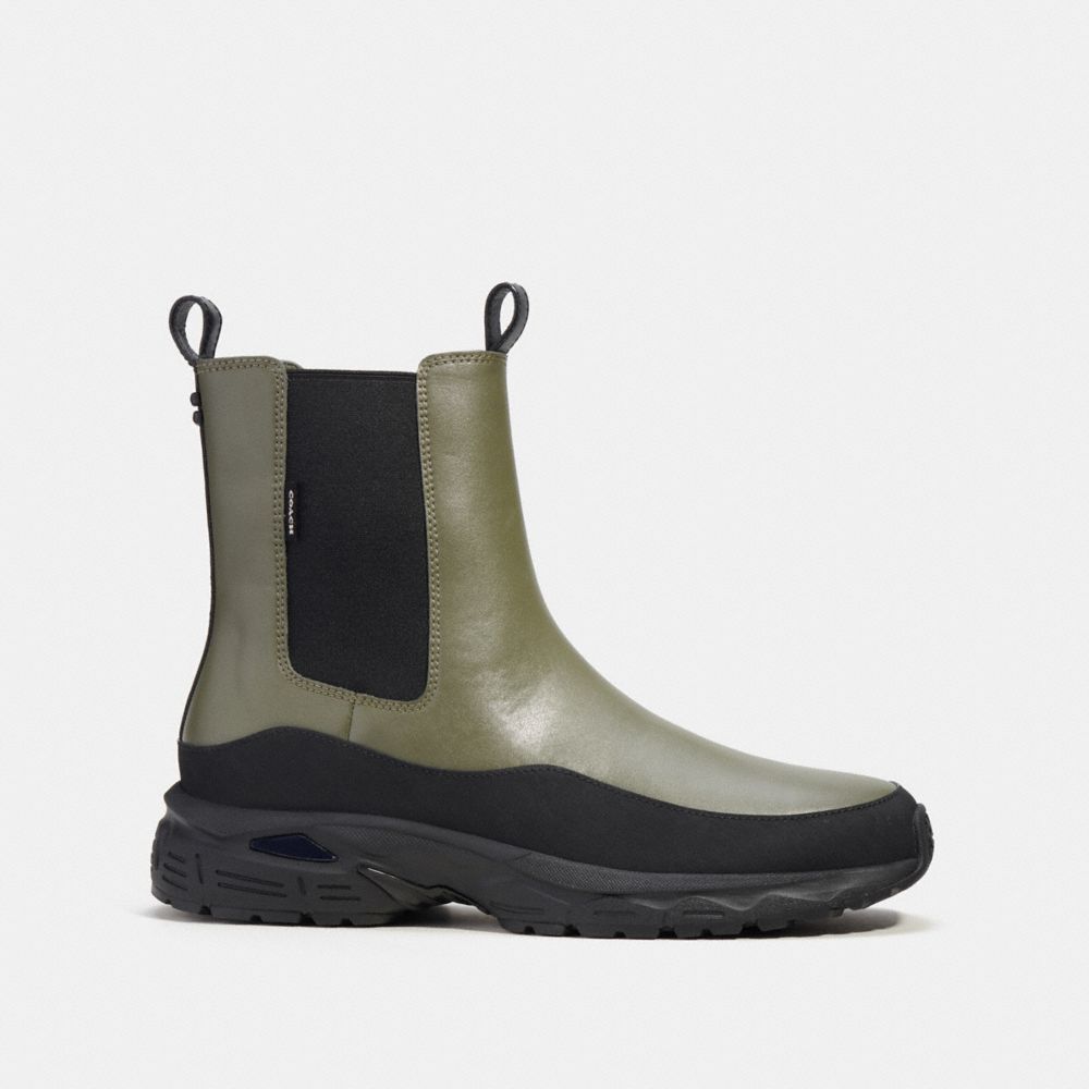 COACH®,C301 HYBRID BOOT,Army Green,Angle View