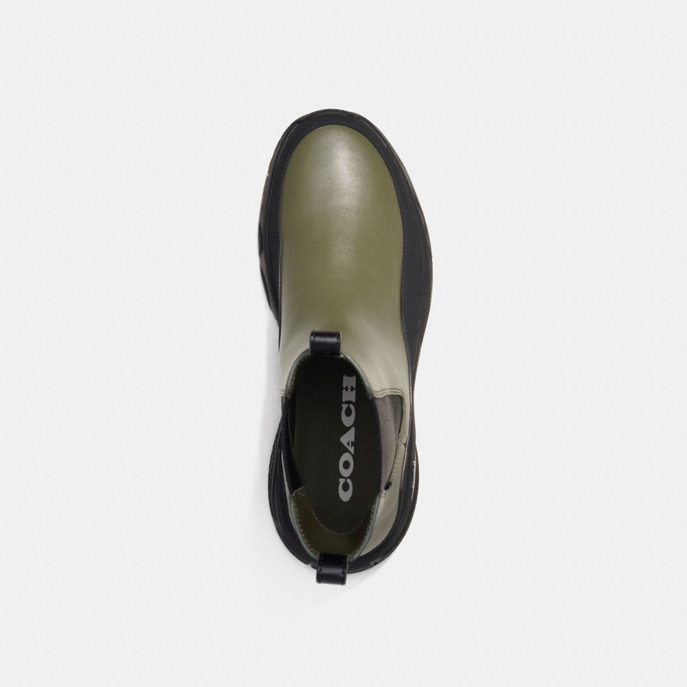 COACH®,C301 HYBRID BOOT,Army Green,Inside View,Top View