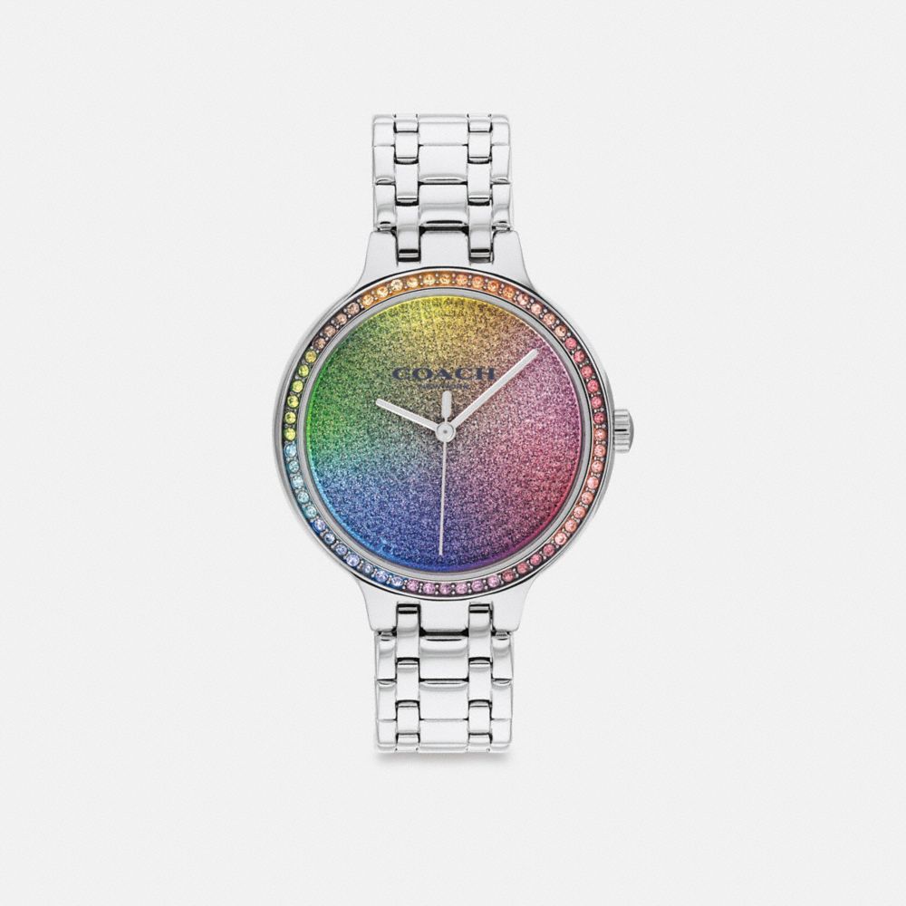 COACH®,MONTRE JOSIE, 34 MM,Arc-en-ciel,Front View