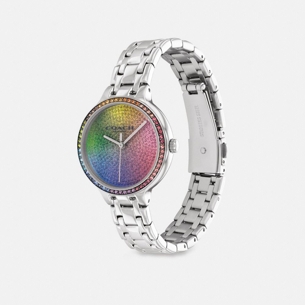 COACH®,JOSIE WATCH, 34MM,Rainbow,Angle View