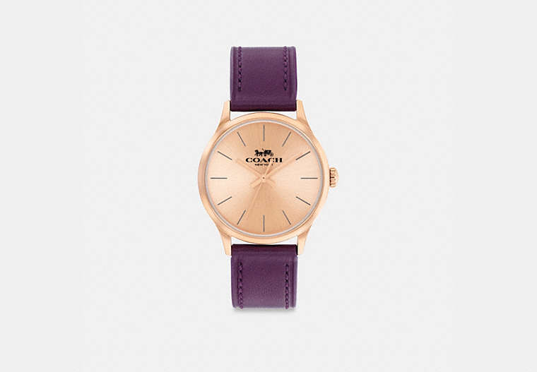 COACH®,MONTRE RUBY, 32 MM,Baie profond,Front View