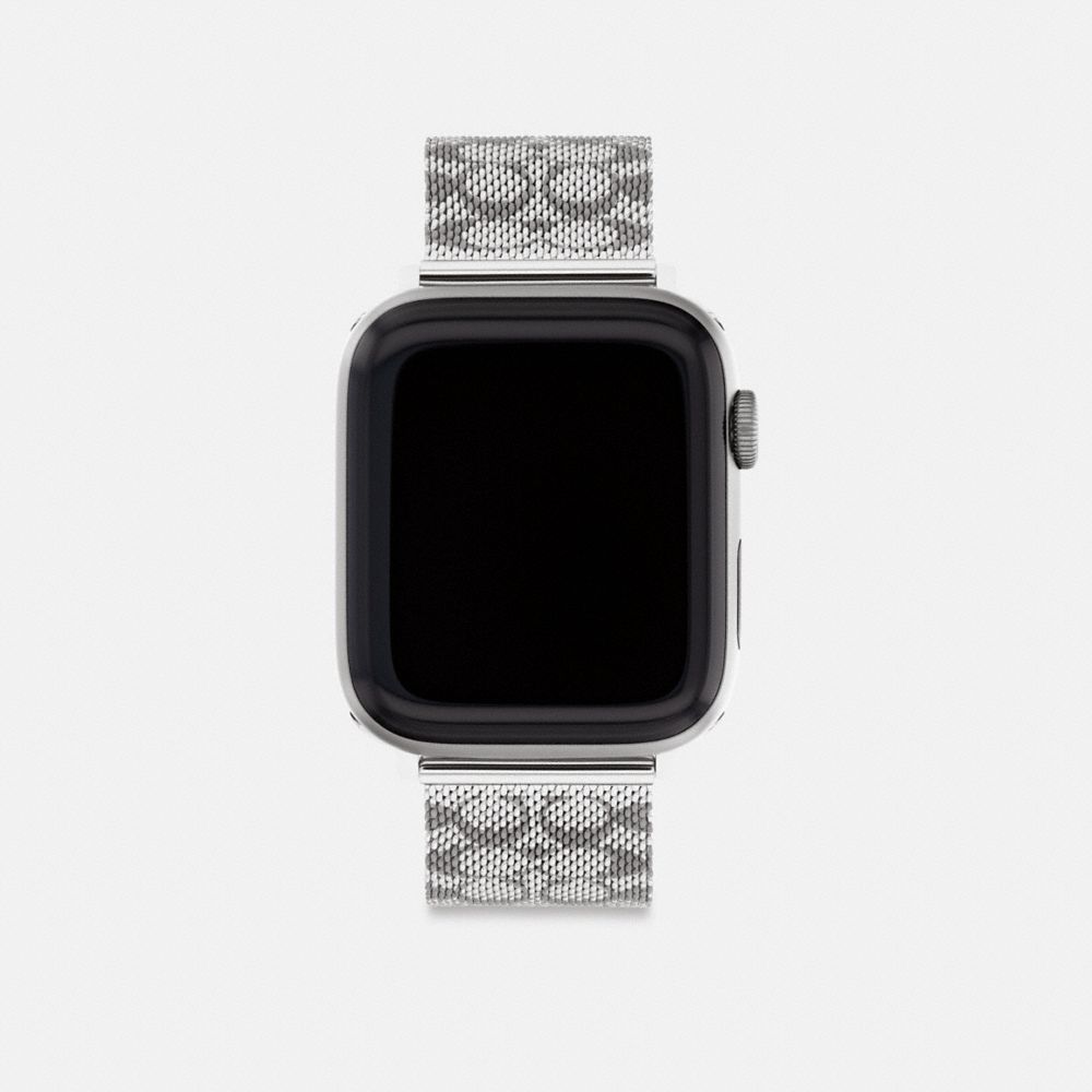 COACH®,BRACELET APPLE WATCH®, 42 MM, 44 MM ET 45 MM,Acier inoxydable,Front View