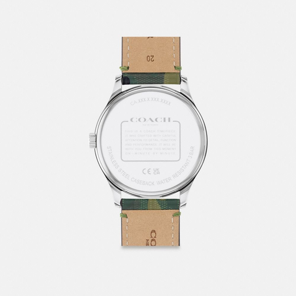 COACH®,Baxter Watch, 39 Mm,,Back View