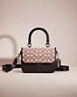 COACH®,RESTORED ROGUE TOP HANDLE IN SIGNATURE JACQUARD,Silver/Cocoa Black,Front View