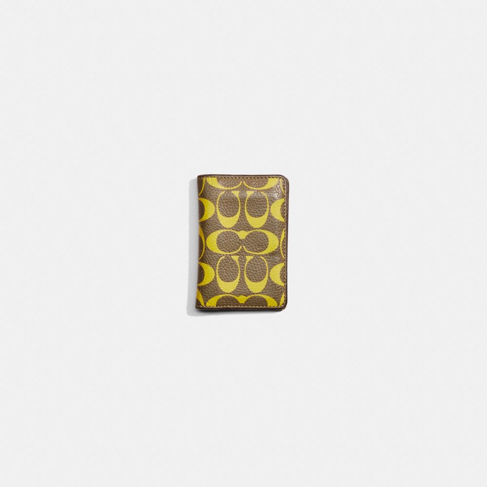 Coach Restored Card Wallet In Signature Leather In Brown
