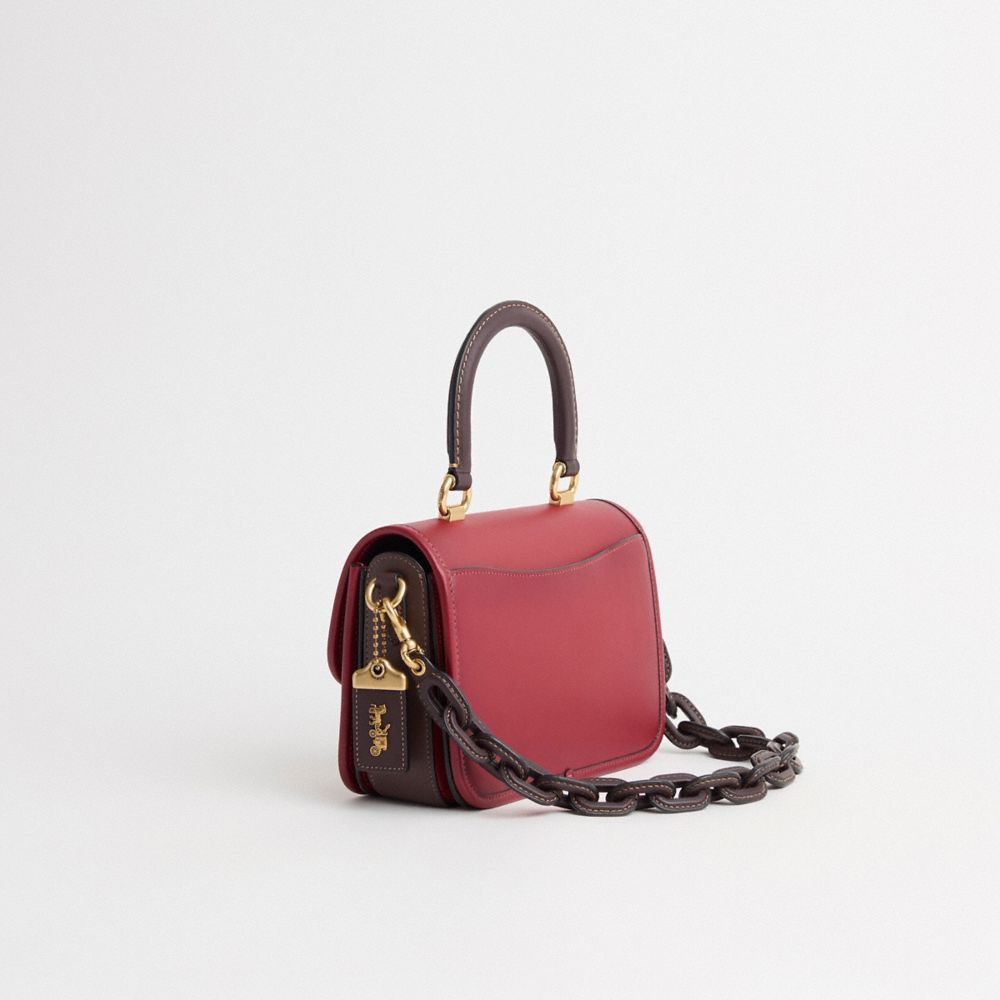 COACH®,Restored Rogue Top Handle In Colorblock,,Angle View