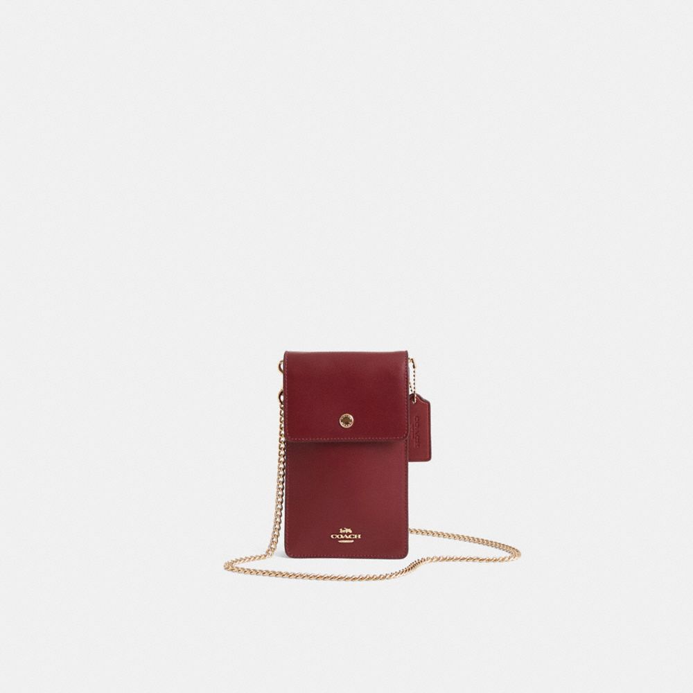 COACH®,Doré/Rouge Foncé,Front View