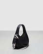 COACH®,Mini Ergo Bag with Crossbody Strap in Coachtopia Leather,Coachtopia Leather,Mini,Black,Angle View