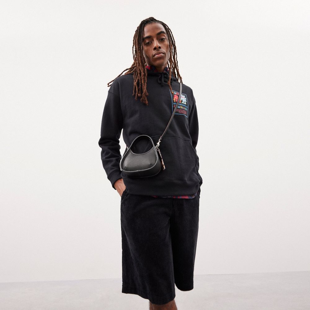 COACH®,Mini sac Ergo ondulé avec bandoulière en cuir Coachtopia,Cuir Coachtopia,Noir,Detail View