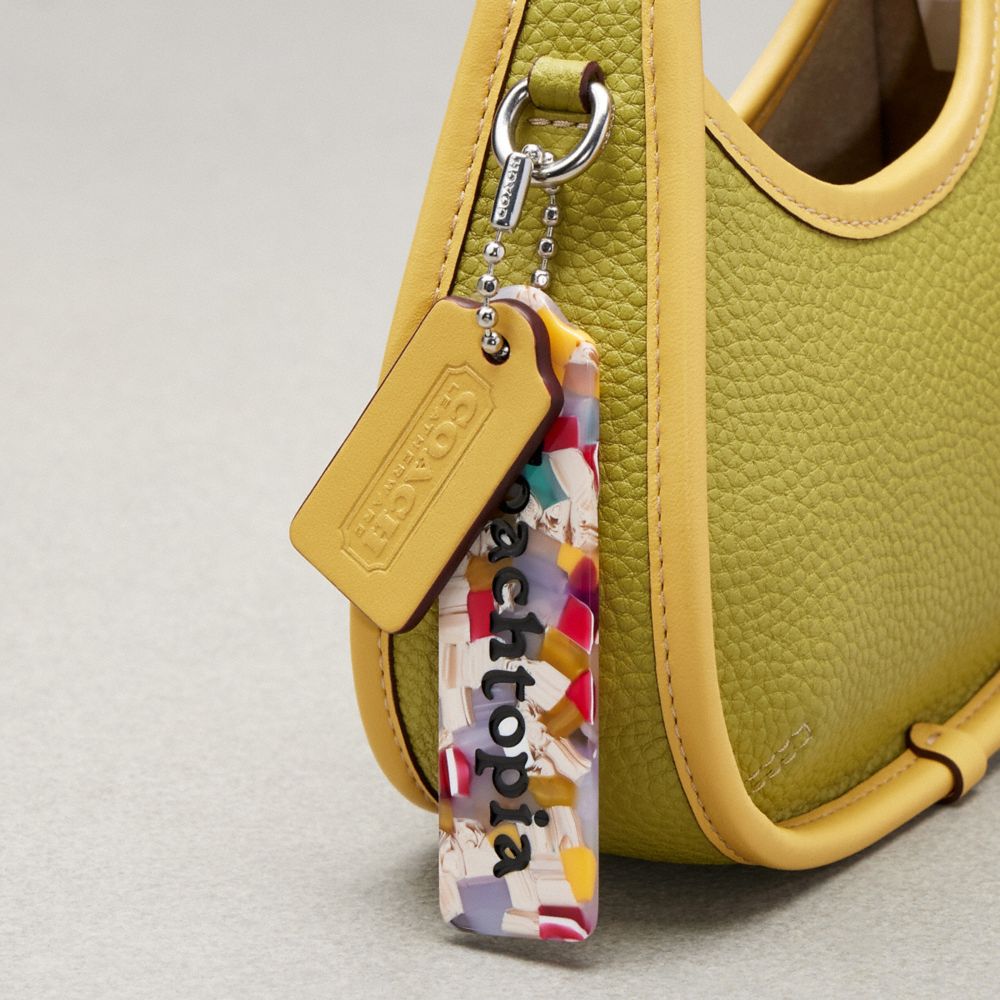 COACH®,Mini Ergo Bag In Coachtopia Leather,Leather,Crossbody,Plastic,Logo,Compact,Casual,Olive,Group View