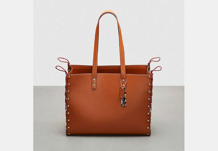 COACH®,The Re-Laceable Tote: Large,Coachtopia Leather,Large,Re Laceable Tote,Burnished Amber,Front View