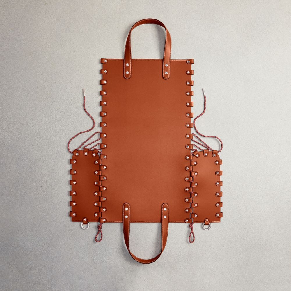 COACH®,Large Re Laceable Tote In Coachtopia Leather,Lining Leather,Leather,Pouch,Tote,Plastic,Studded,Embossed,Logo,Revers...,Brown,Interior View