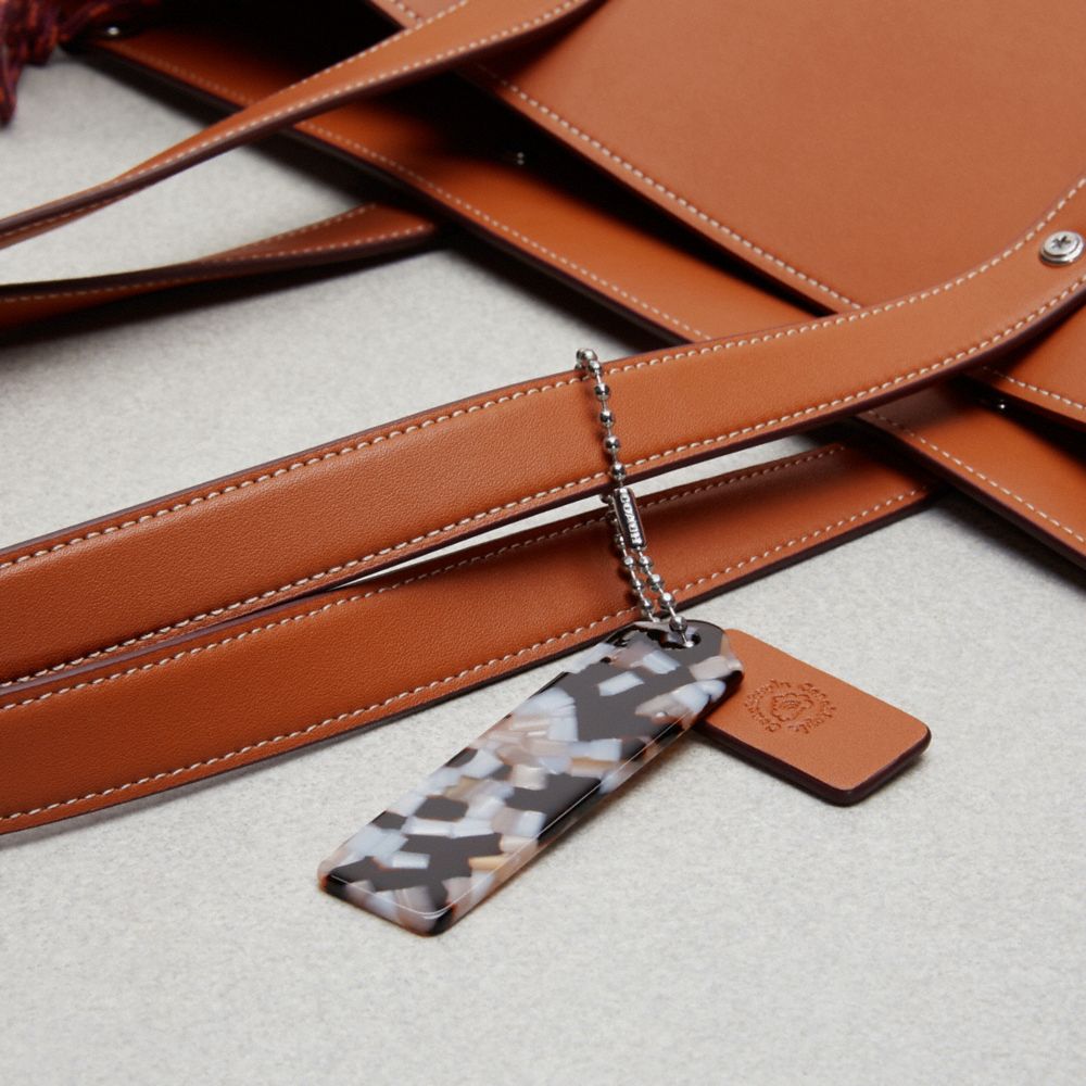COACH®,Large Re Laceable Tote In Coachtopia Leather,Lining Leather,Leather,Pouch,Tote,Plastic,Studded,Embossed,Logo,Revers...,Brown