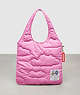 COACH®,Coachtopia Loop Quilted Cloud Tote,Polyester,Large,Bright Magenta,Front View