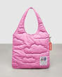 COACH®,Coachtopia Loop Quilted Cloud Tote,Recycled Polyester,Large,Coachtopia Loop,Bright Magenta,Front View