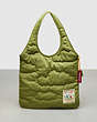 COACH®,Coachtopia Loop Quilted Cloud Tote,Polyester,Large,Olive Green,Front View