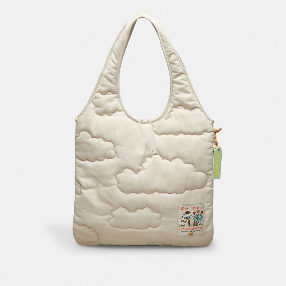 Coachtopia Loop Flat Tote With Cloud Quilting